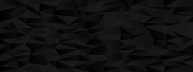 Modern tasarım ve arka plan kavramları için koyu üçgen çokgenli soyut geometrik kaos deseni.