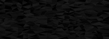 Modern tasarım ve arkaplan kavramları için kaotik siyah üçgen desenli soyut geometrik doku.