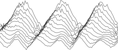 Modern tasarım ve yaratıcı projeler için soyut dalgalı çizgiler.