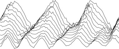 Modern tasarım baskıları ve duvar dekorasyonu için soyut geometrik dalga deseni.
