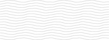 Modern tasarım ve arkaplan kullanımı için minimalist siyah ve beyaz dalgalı çizgi deseni.