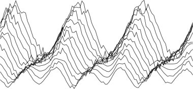 Modern tasarım ve yaratıcı sanat projeleri için soyut dalga kalıpları.