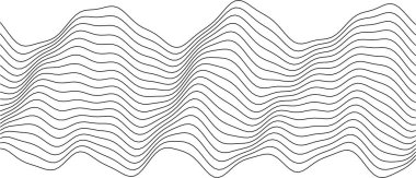 Modern minimalist projeler ve duvar sanat dekoru için soyut dalga deseni tasarımı.