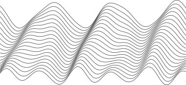 Modern görsel sanat ve arka planlar için soyut dalga desen tasarımı.