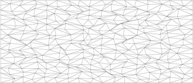 Yaratıcı projeler için soyut üçgen ağ ile karmaşık geometrik kaos şablonu tasarımı.