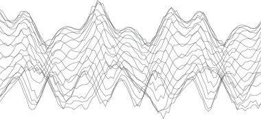 Modern tasarım projeleri ve arkaplanlar için soyut geometrik dalga deseni.