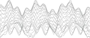 Modern tasarım ve sanat projeleri için soyut çizgi dalga deseni.
