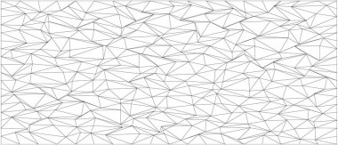 Modern tasarım ve sanat projeleri için üçgenleri ve çizgileri olan soyut geometrik kaos düzeni.