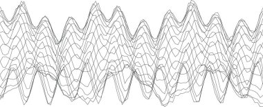 Modern sanat ve dijital arkaplanlar için soyut dalga desen tasarımı.