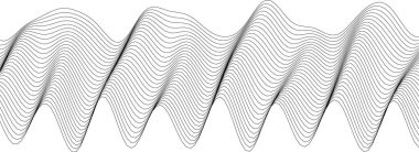 Modern dekor ve sanatsal esinlenimler için soyut dalga deseni tasarımı.