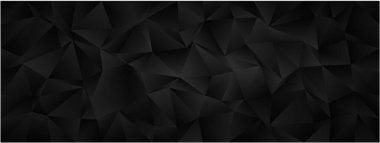 Modern arkaplan veya grafik tasarımı için koyu üçgenler ve yüzlü şekillerle soyut geometrik desen.