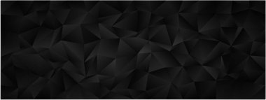 Modern tasarım arkaplanları için siyah çokgen üçgenler içeren soyut geometrik desen.