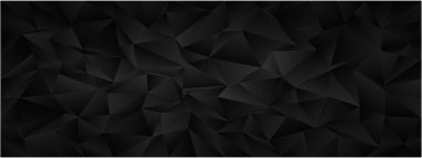 Modern arkaplanlar için soyut siyah ve gri üçgenleri olan geometrik kaos tasarımı.