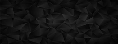 Modern tasarım ve arkaplan sanatı için koyu düşük poli üçgen şekilli soyut geometrik desen.