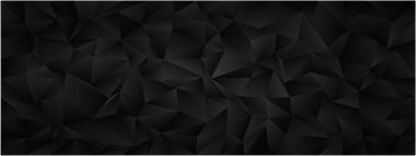 Karanlık üçgen arkaplanlı soyut geometrik kaos.