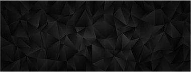 Modern sanat ve minimalist dekor için Geometrik soyut siyah düşük poli arkaplan tasarımı.