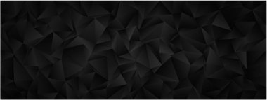 Modern grafik tasarımı için soyut geometrik siyah düşük poli deseni.