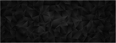 Modern tasarım arka planı için koyu çokgen şekilli soyut geometrik kaos deseni.