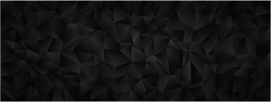 Modern arkaplanlar için çokgen karanlık üçgenler içeren soyut geometrik kaos tasarımı.