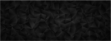 Modern tasarım için siyah çokgen şekilli soyut geometrik kaos.