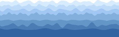 Katmanlı okyanus tasarımı ile soyut mavi dalga deseni.