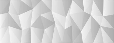 Modern arkaplan ve dokular için gri tonlarında çokgen desenli geometrik soyut tasarım.