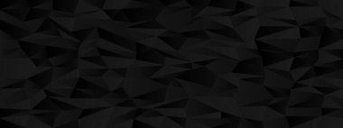 Siyah üçgen şekilli soyut geometrik kaos deseni.