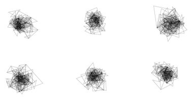 Modern minimalist tasarım için soyut geometrik kaos düzeni.