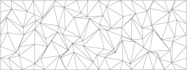 Yaratıcı tasarım projeleri için kesişen üçgenlerle soyut geometrik kaos deseni.