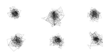 Yaratıcı projeler ve çağdaş sanat için soyut geometrik kaos tasarımı.