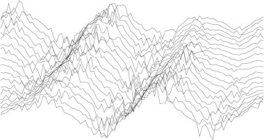 Yaratıcı arkaplan tasarımı için dalga modelleri içeren soyut satır sanatı.