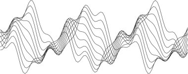 Modern sanat ve yaratıcı projeler için soyut dalga desen tasarımı.