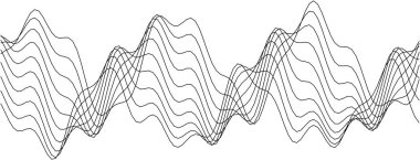 Modern grafik tasarım ve görsel sanatlar için dinamik dalga biçimleri deseni.