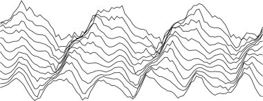 Modern tasarım ve yaratıcı arkaplanlar için soyut monokrom dalga desenleri.