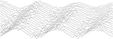 Yaratıcı tasarım ve arkaplan kavramları için soyut siyah ve beyaz dalga deseni.
