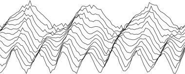 Modern tasarım ve yaratıcılık için soyut dalga biçimi sanatı.