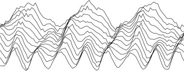 Yaratıcı baskılar ve görsel sanatlar için soyut dalga biçimi tasarımı.