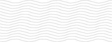 Modern tasarım ve arkaplan kullanımları için minimalist siyah ve beyaz dalgalı çizgi deseni.
