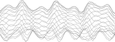 Modern yaratıcı projeler ve görsel sanat kavramları için soyut dalga desen tasarımı.