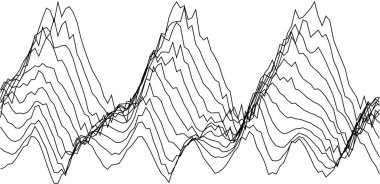 Yaratıcı altyapılar ve modern sanat projeleri için soyut dalga desen tasarımı.