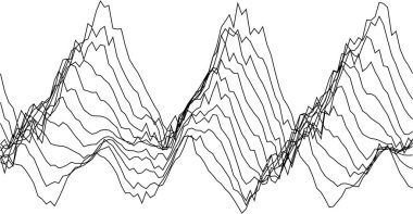Modern tasarım ve dekorasyon projeleri için soyut çizgi sanatı.
