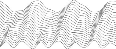 Modern tasarımlar ve yaratıcı projeler için soyut dalga çizgisi deseni.