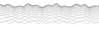Soyut dalgalı çizgiler deseni - dinamik monokrom tasarımı arka plan ve modern sanat projeleri için idealdir.