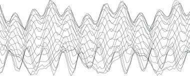 Soyut sanat ve dijital projeler için karmaşık dalga deseni tasarımı.