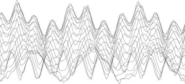 Yaratıcı projeler ve modern sanat için karmaşık çizgi modelleri olan soyut dalga biçimi tasarımı.