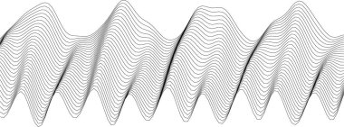 Yaratıcı tasarım için tekrarlanan çizgiler ve eğrilerle soyut dalga deseni.