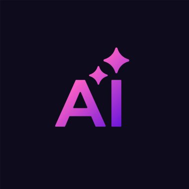 Şekillendirilmiş grafikler ve kıvılcım şekilleri yapay zeka konularını temsil ediyor..