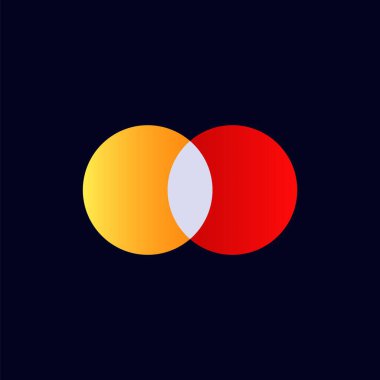 Mastercard logosu iki üst üste binen kırmızı ve sarı daire içeriyor, bağlantı ve güveni simgeliyor.