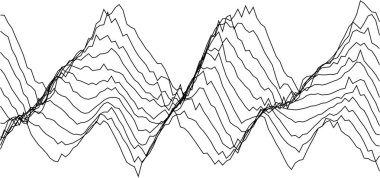 Yaratıcı projeler ve sanat kurulumları için soyut dalga desen tasarımı.