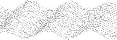 Modern dekor ve yaratıcı projeler için soyut dalga çizgisi tasarımı.